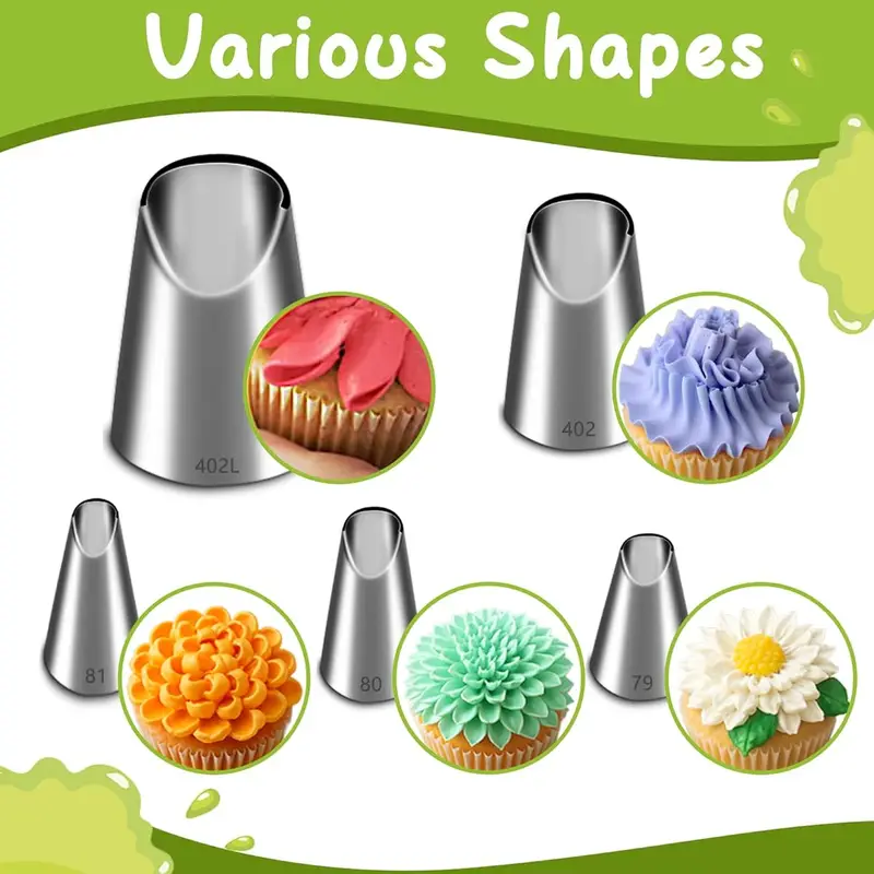 Baking Kitchen Set - Conjunto de 5 bicos de confeitar